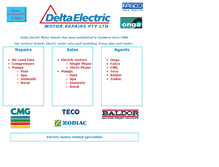 Tablet Screenshot of deltaelectric.com.au